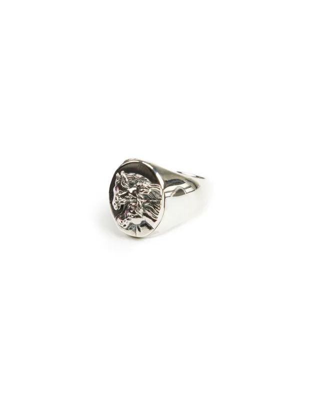 Pharaoh's Horse Ring - Oval - Silver made by Standard and Strange