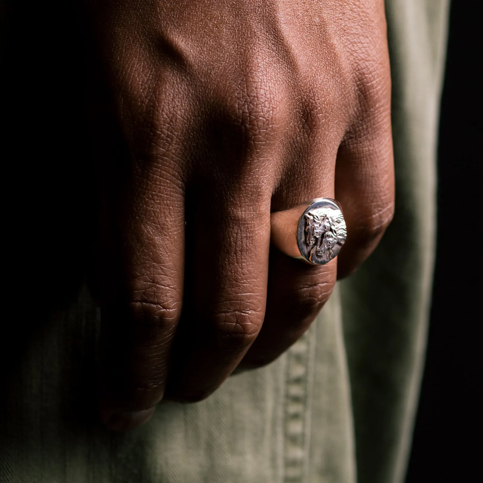 Pharaoh's Horse Ring - Oval - Silver sold by Standard and Strange product image thumbnail 5