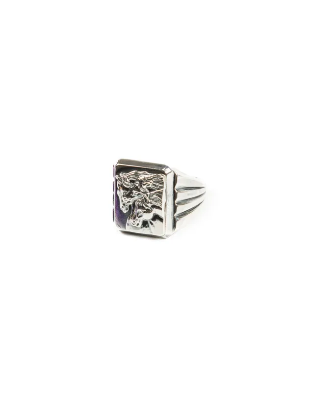 Pharaoh's Horse Ring - Square - Silver made by Standard and Strange