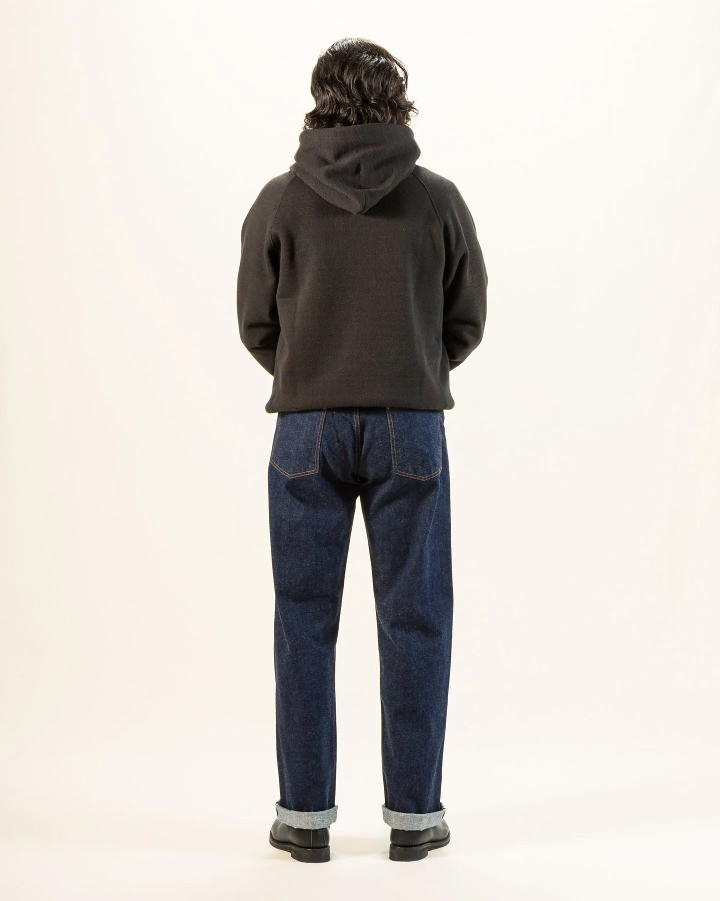 Double Heavyweight French Terry Pullover Hoodie - Sumi Black sold by Standard and Strange product image thumbnail 5