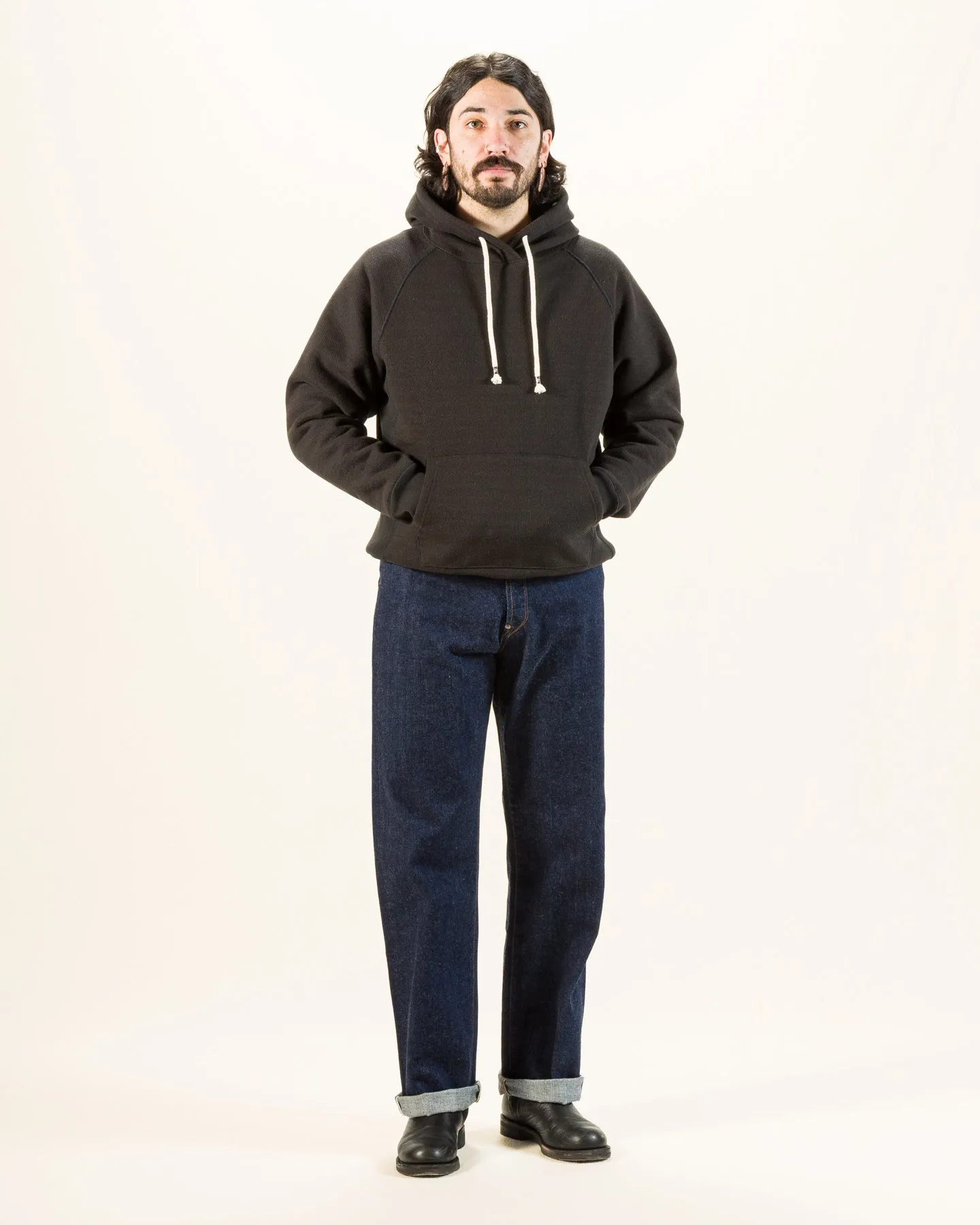 Double Heavyweight French Terry Pullover Hoodie - Sumi Black sold by Standard and Strange product image thumbnail 3