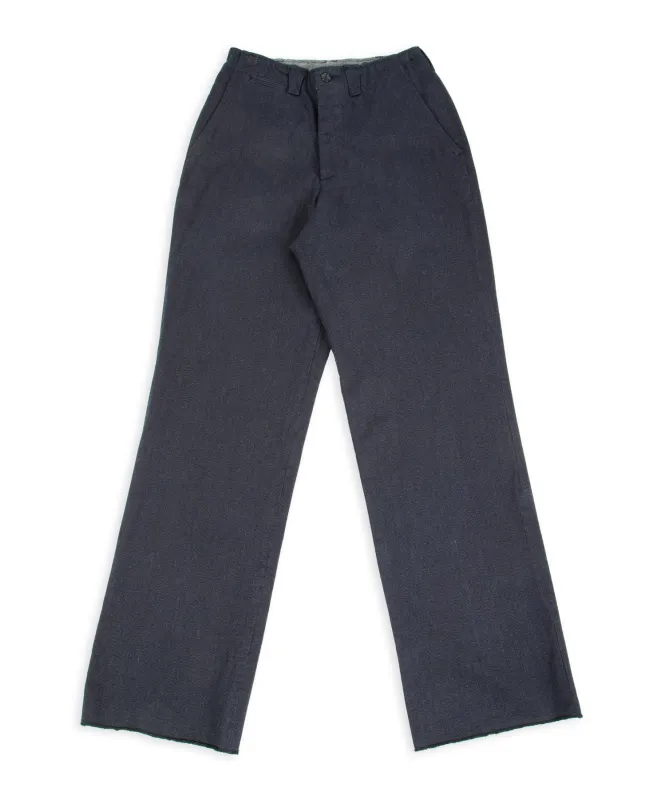Mock Twist Yarn Officer Trousers - Blue Fog made by Black Sign