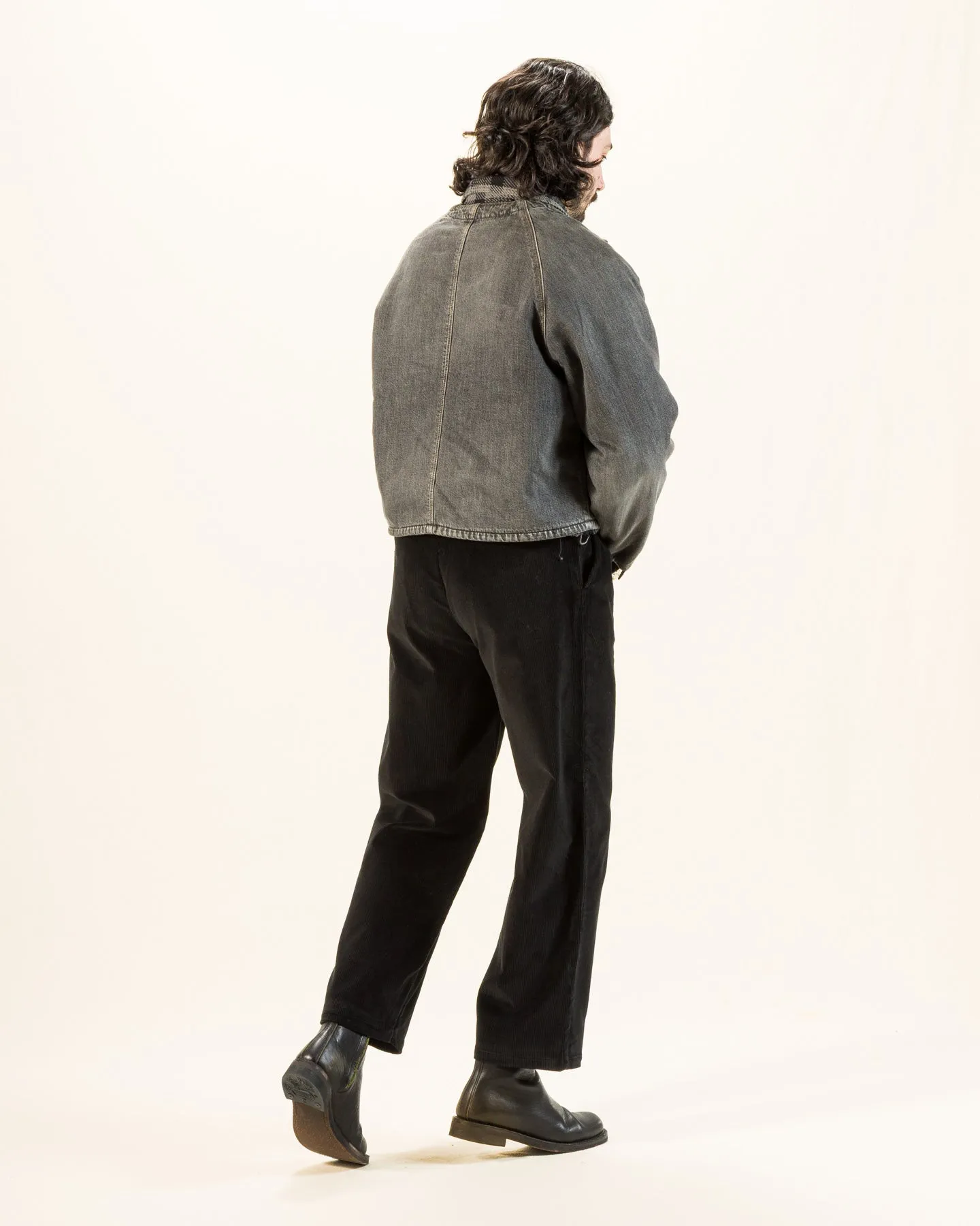 Double-Pleat Corduroy Trousers - Black sold by Standard and Strange product image thumbnail 5