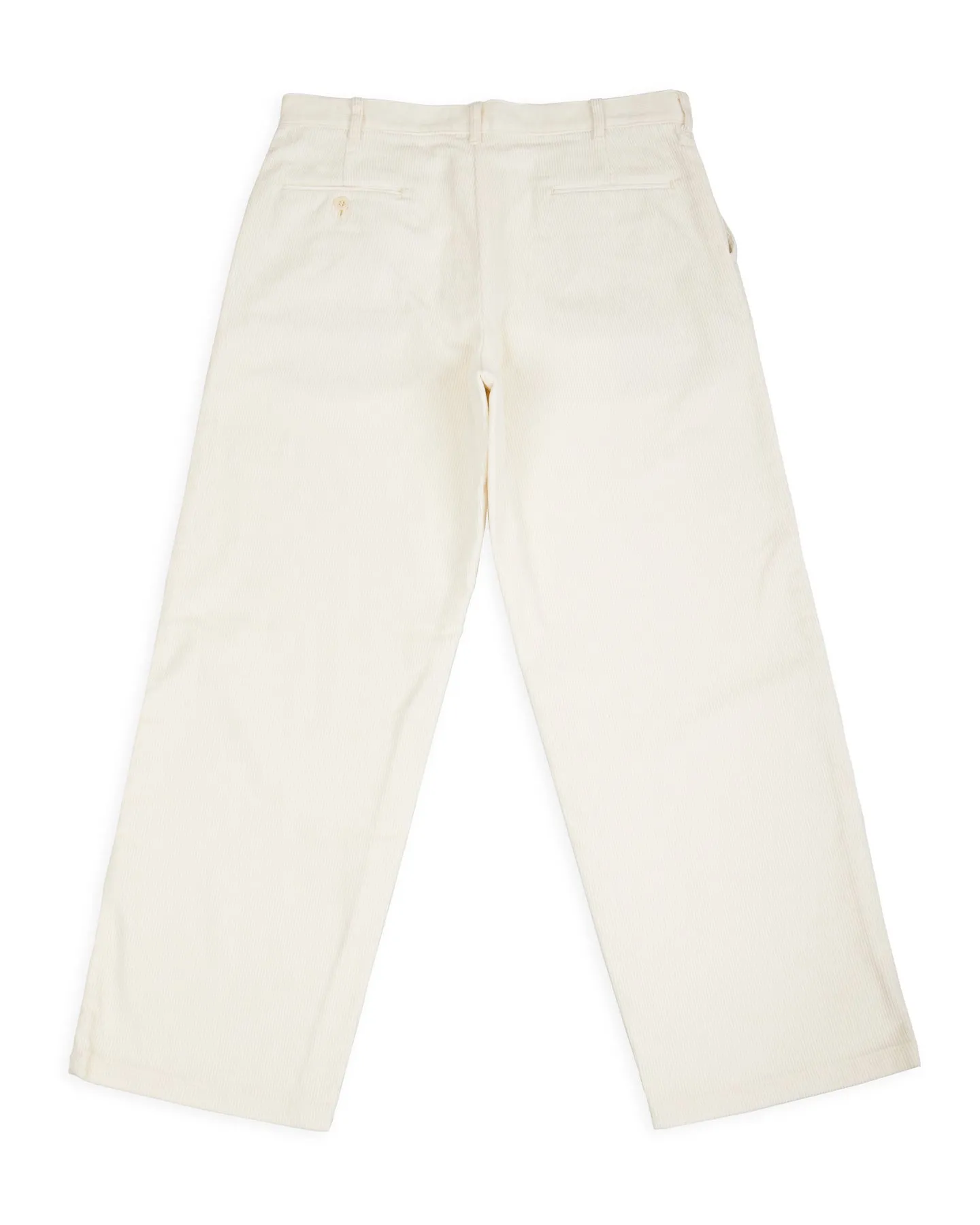 Double-Pleat Corduroy Trousers - White sold by Standard and Strange product image thumbnail 2