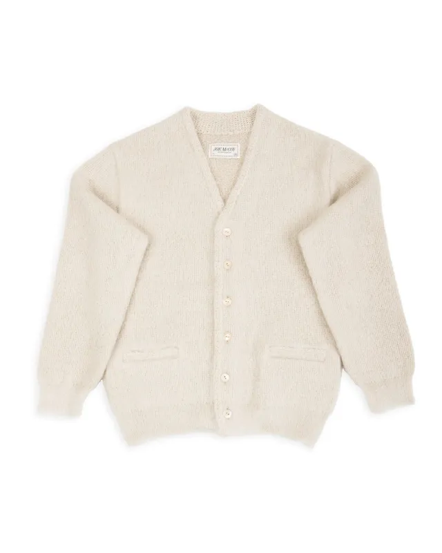 Joe McCoy Mohair Cardigan - Beige sold by Standard and Strange
