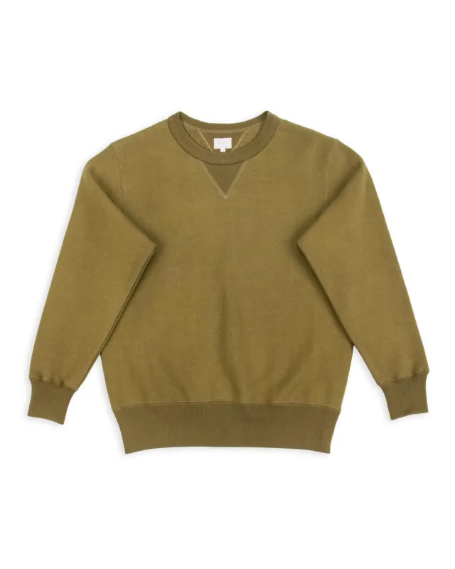 10 oz Loopwheel Crewneck Sweatshirt - Olive sold by Standard and Strange