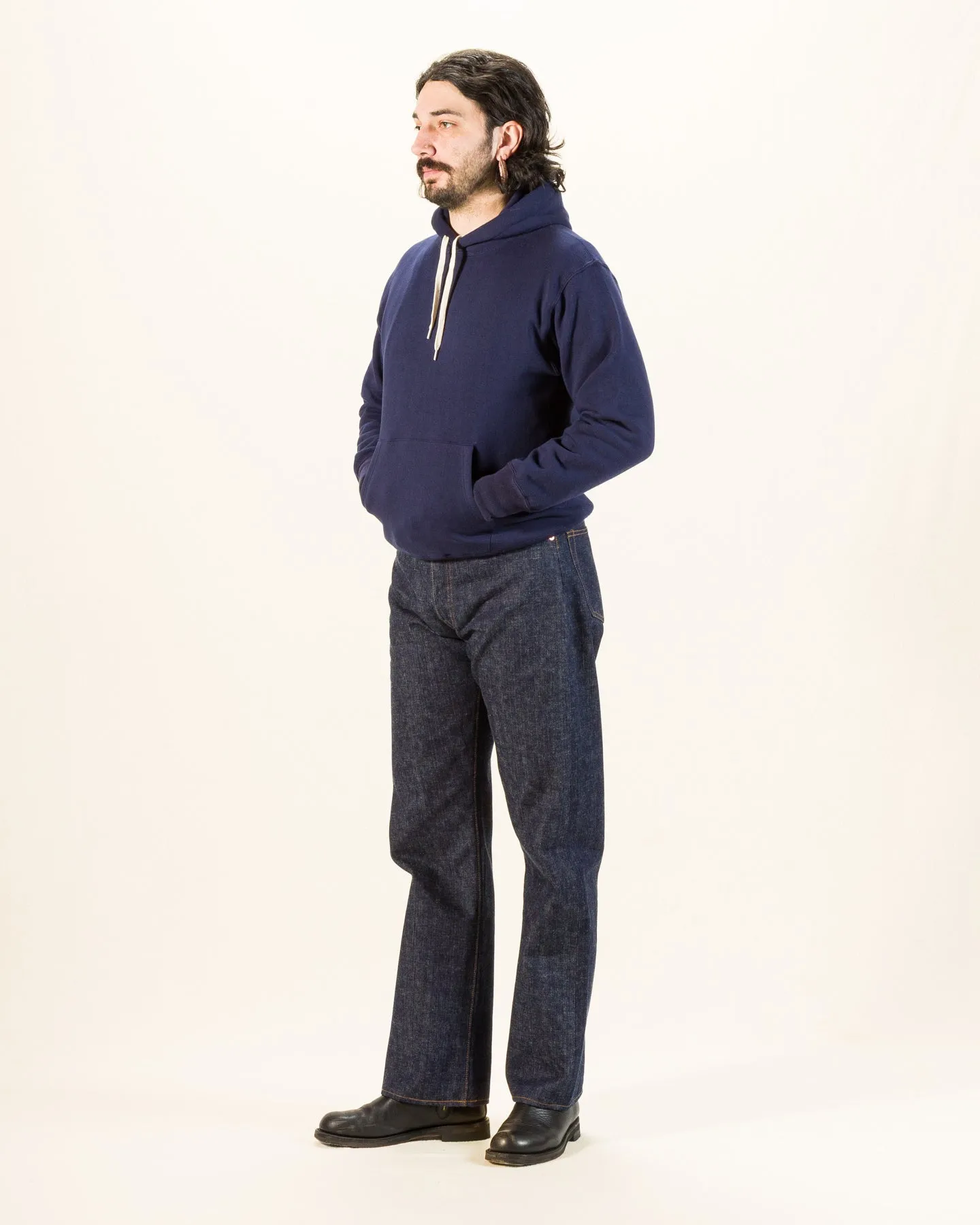 10 oz Loopwheel Hooded Sweatshirt - Navy sold by Standard and Strange product image thumbnail 5
