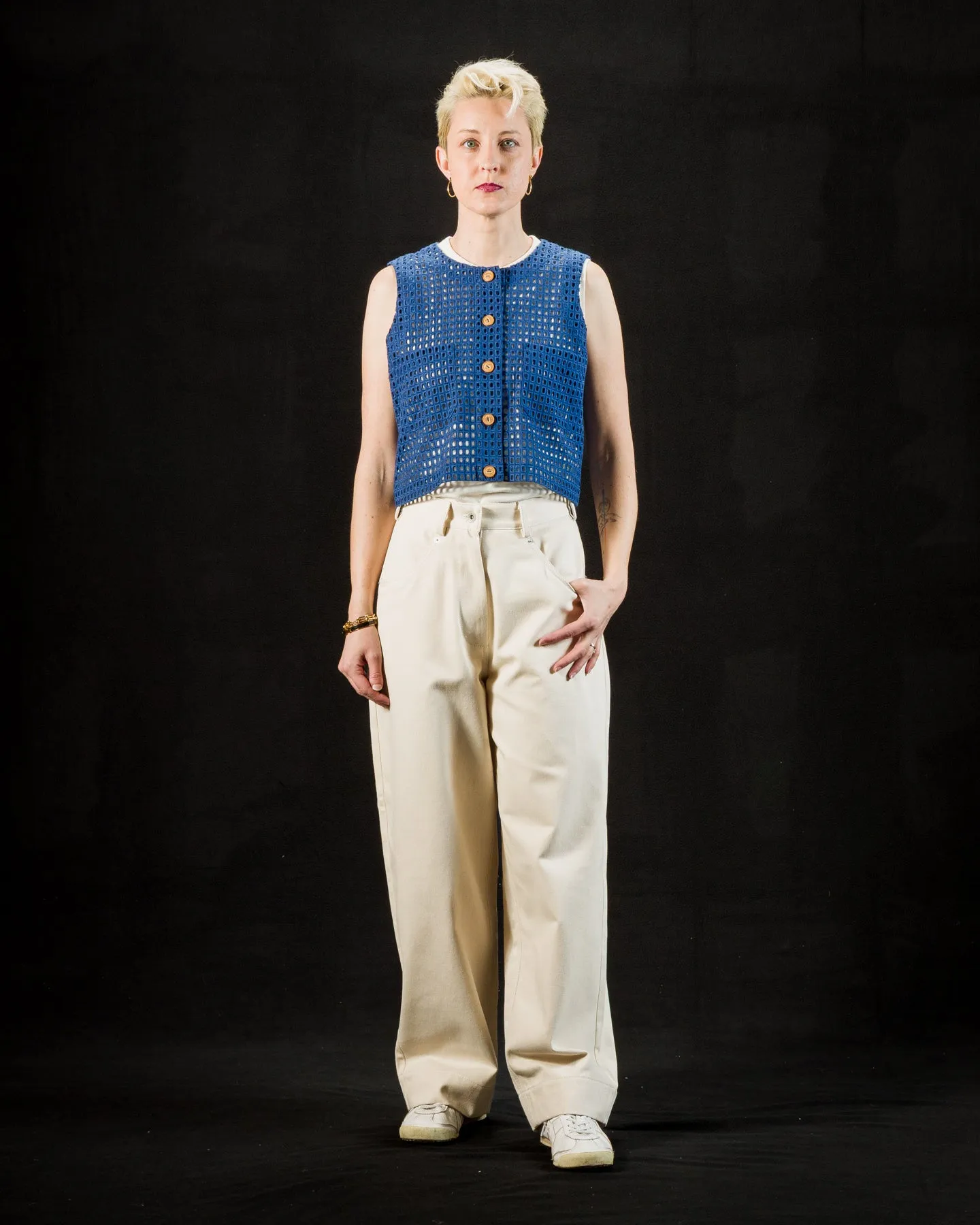 Naa Shirt - Indigo Deadstock Lace sold by Standard and Strange product image thumbnail 3