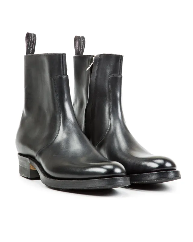 Gleaners Side Zip Boots - Black Japanese Box Calf sold by Standard and Strange