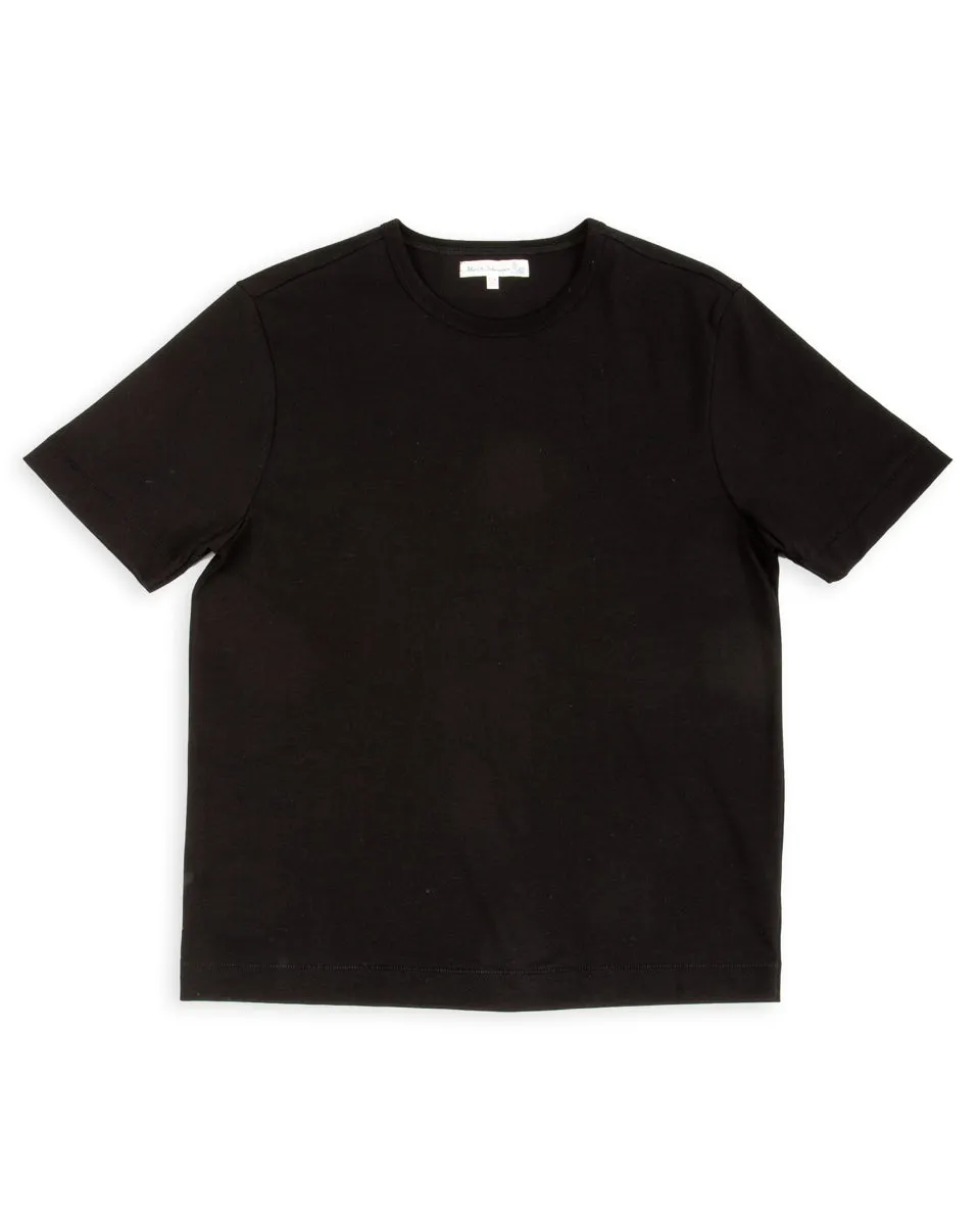 2M15C Cropped Vintage Machine Jersey T-Shirt - Deep Black sold by Standard and Strange