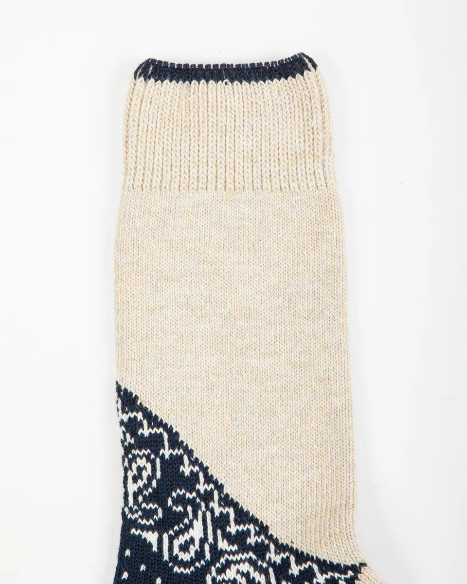 96 Yarns Heel Paisley Bandana Socks - Navy sold by Standard and Strange product image thumbnail 3
