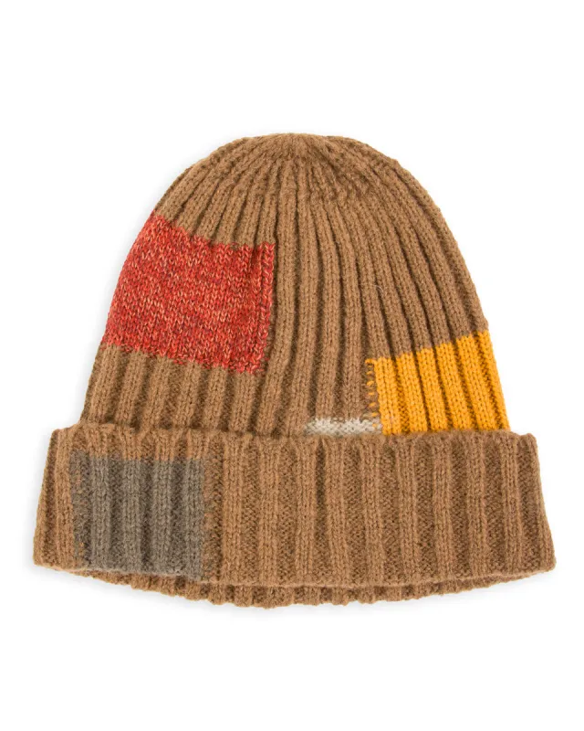 5G Wool TUGIHAGI Knit Cap - Brown made by Kapital
