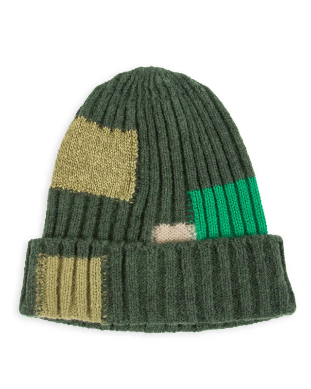 5G Wool TUGIHAGI Knit Cap - Khaki made by Kapital