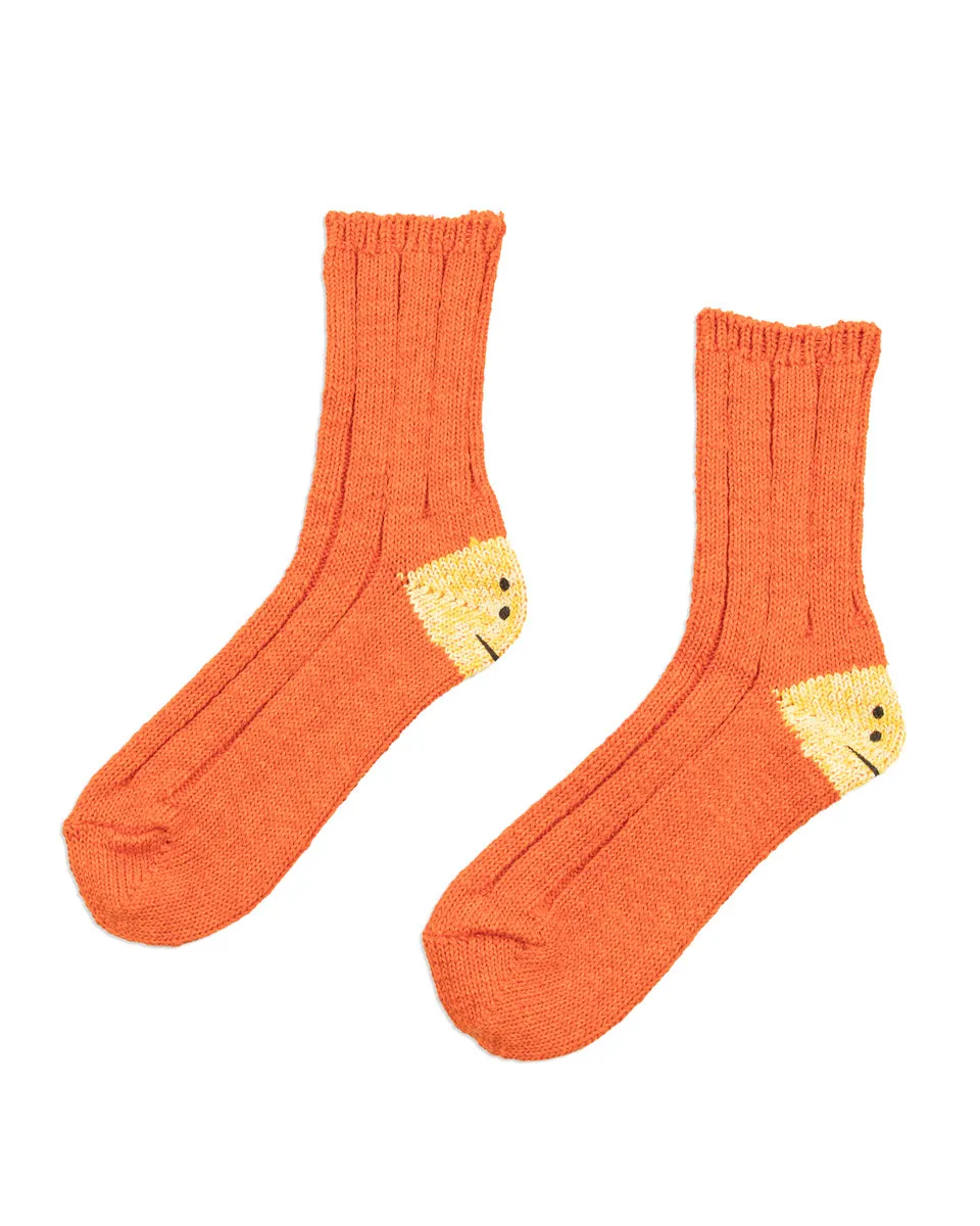 56 Yarns MA-1 RAINBOWY HAPPY HEEL Socks - Orange sold by Standard and Strange product image thumbnail 2