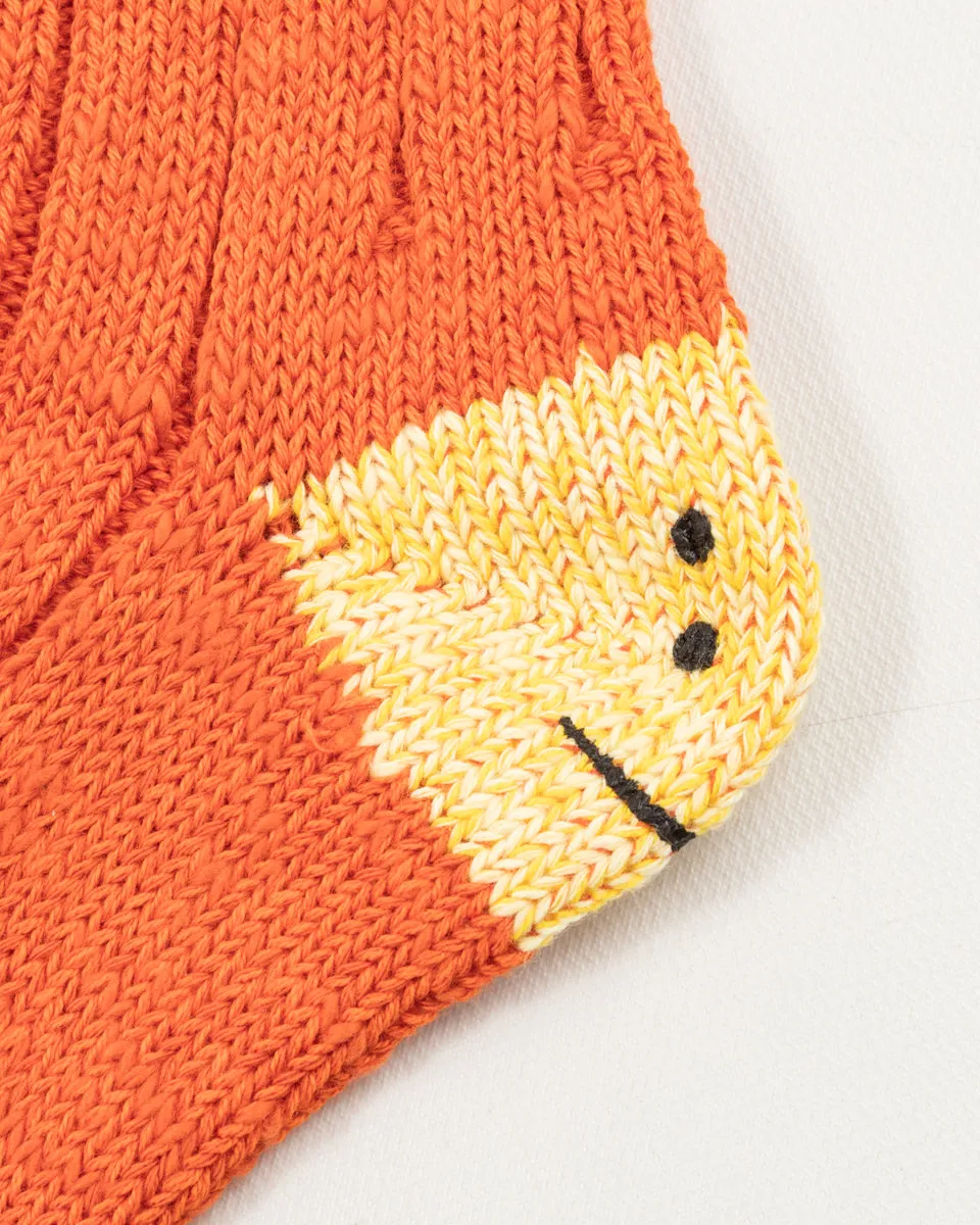 56 Yarns MA-1 RAINBOWY HAPPY HEEL Socks - Orange sold by Standard and Strange product image thumbnail 4