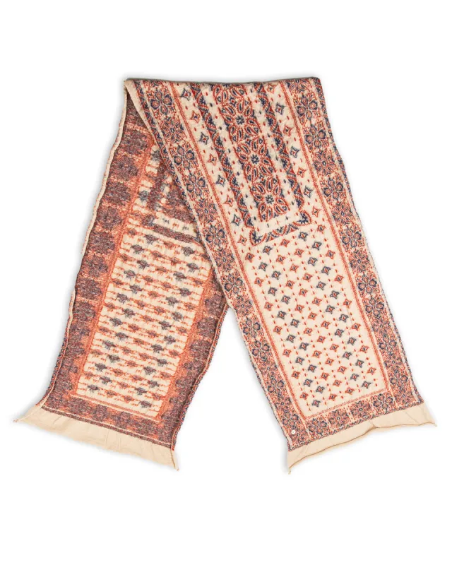 Fulling Wool HAPPY Scarf Colorful BIG-MAMA BANDANA - Ecru made by Kapital