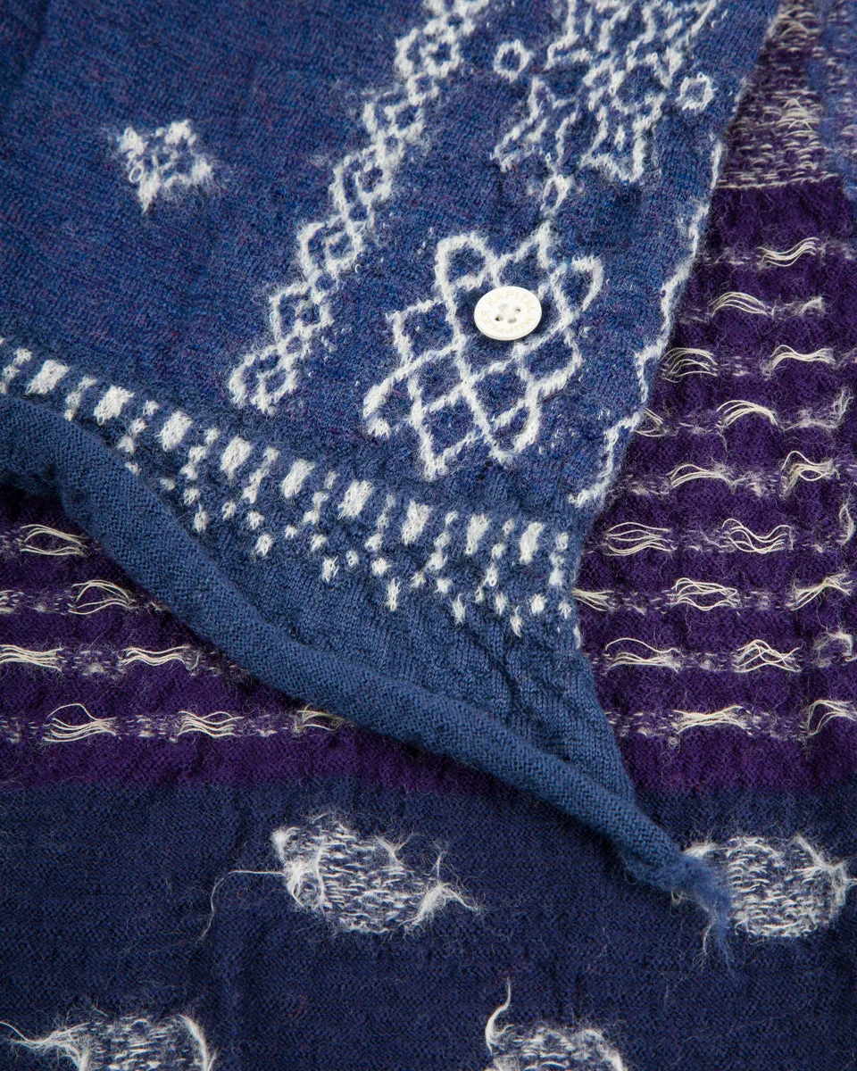 Fulling Wool HAPPY Scarf Bandnanna Patchwork - Navy sold by Standard and Strange product image thumbnail 4