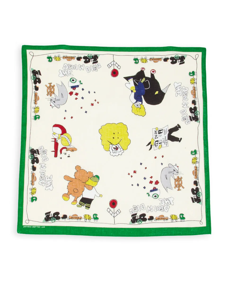 Color Bandanna (PECKISH RAINBOWY PARK) - Green sold by Standard and Strange product image thumbnail 2