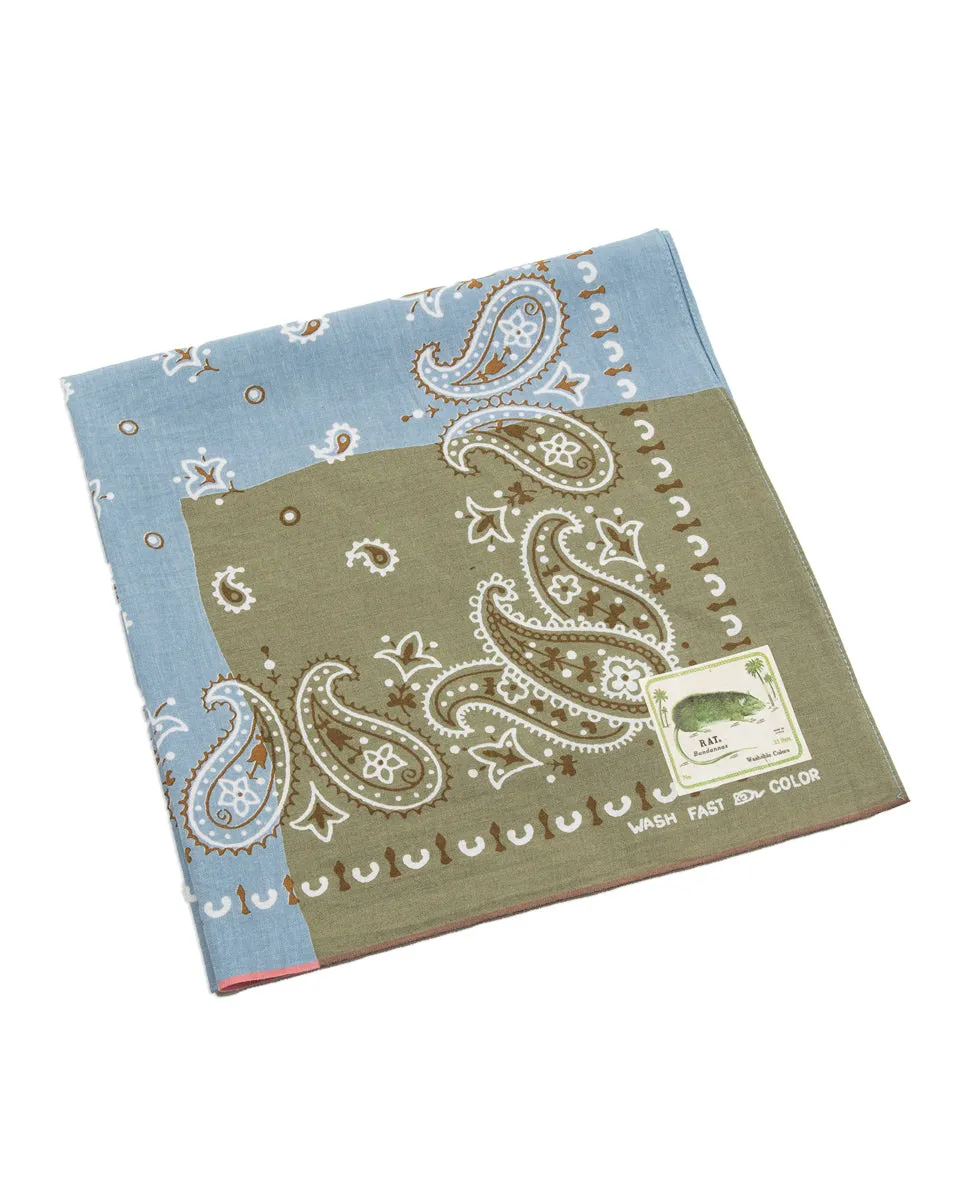 Fastcolor Selvedge Bandanna (PaisleyPatchwork) - Sax sold by Standard and Strange product image thumbnail 5