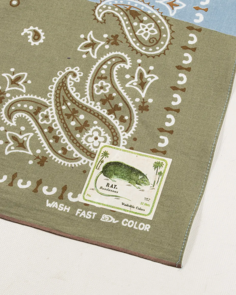 Fastcolor Selvedge Bandanna (PaisleyPatchwork) - Sax sold by Standard and Strange product image thumbnail 3