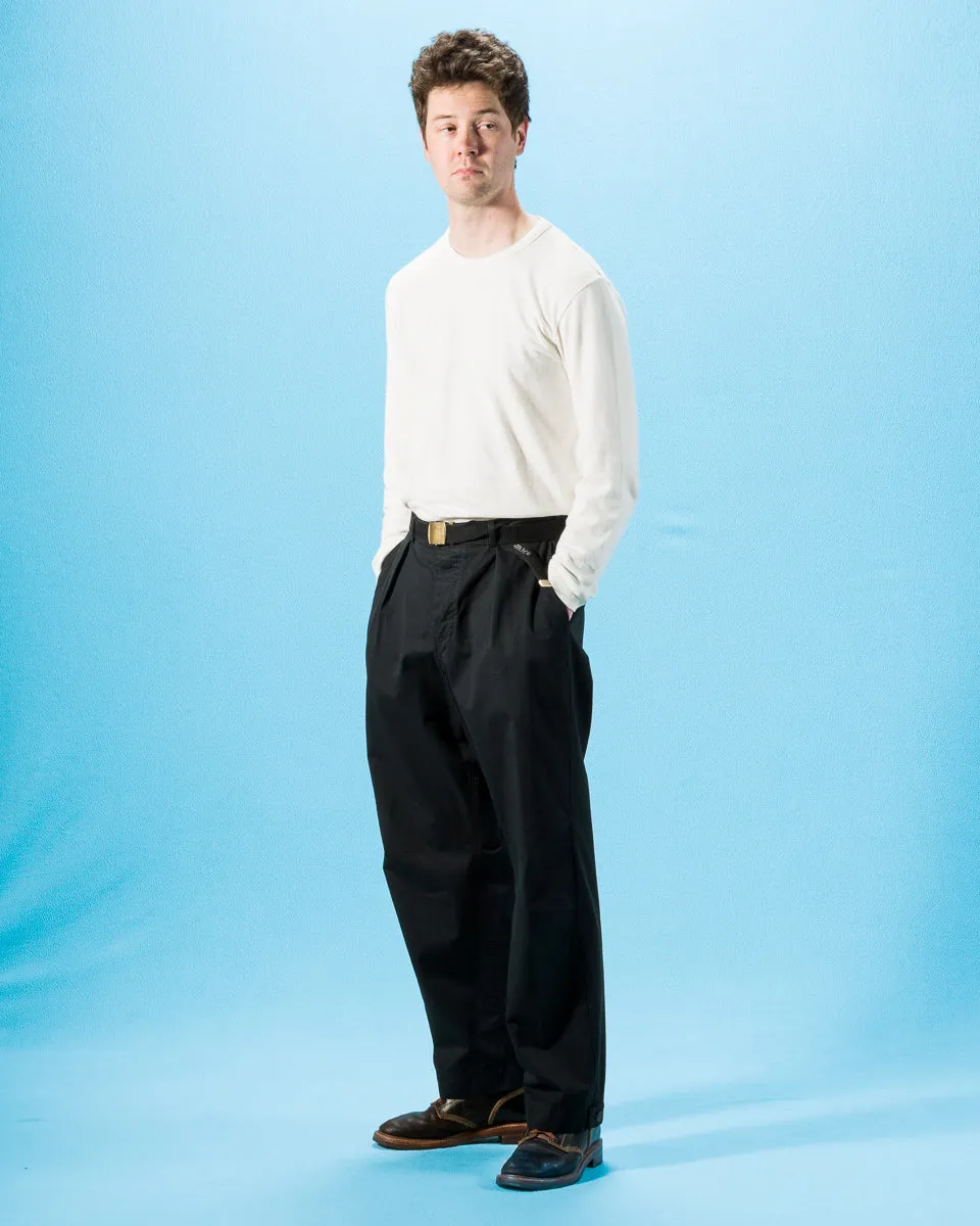 Karlo Wide Pleated Trouser - Black Drill sold by Standard and Strange product image thumbnail 4