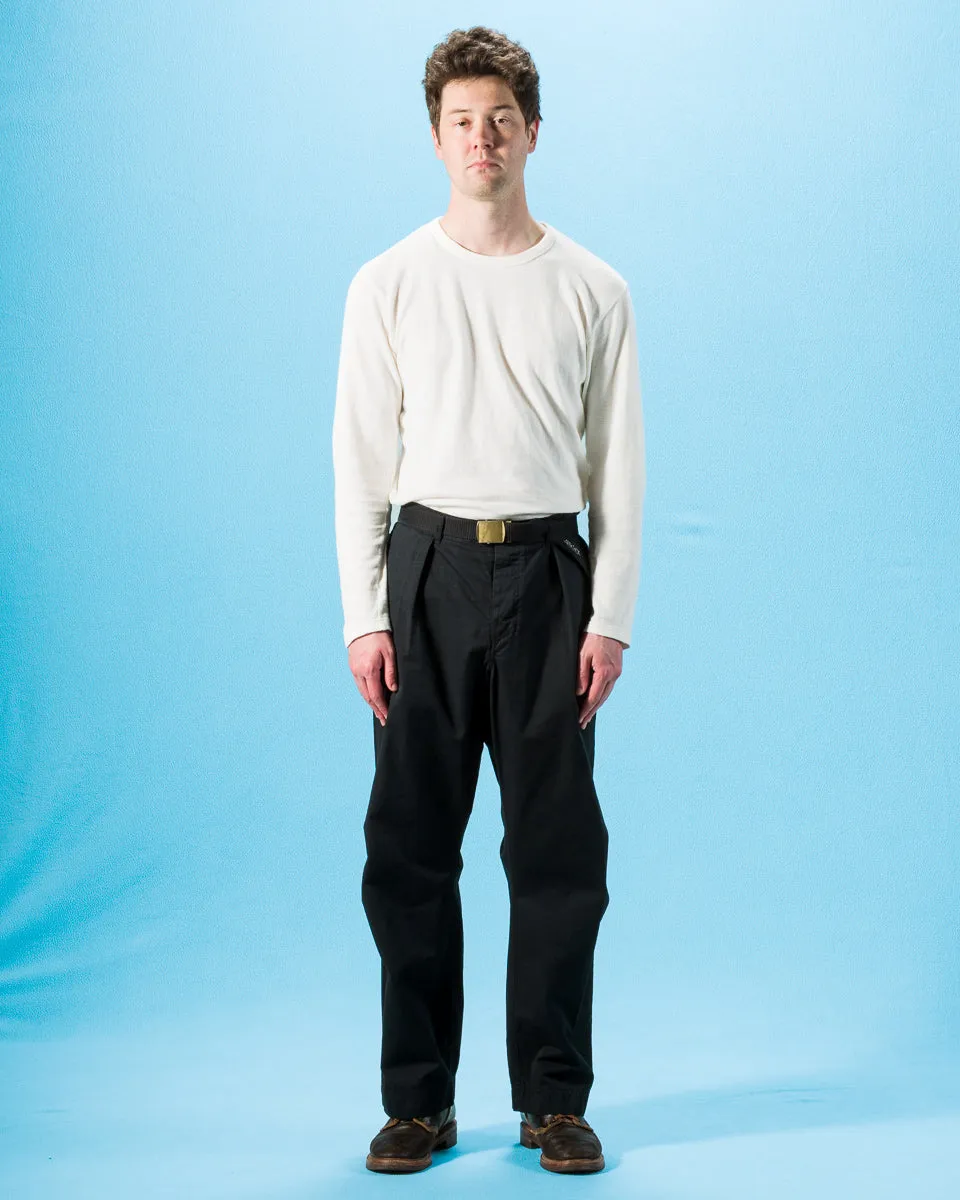Karlo Wide Pleated Trouser - Black Drill sold by Standard and Strange product image thumbnail 3