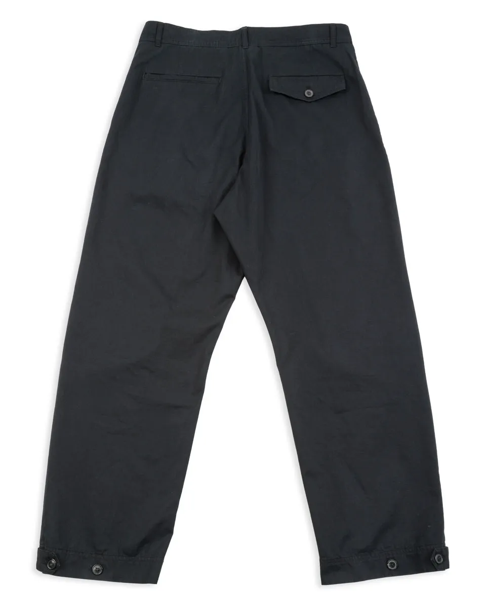 Karlo Wide Pleated Trouser - Black Drill sold by Standard and Strange product image thumbnail 2