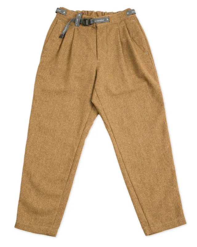 REWOOL Tweed Tapered Pants - Beige sold by Standard and Strange