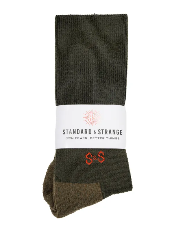S&S Special Forces Sock - Olive made by Standard & Strange