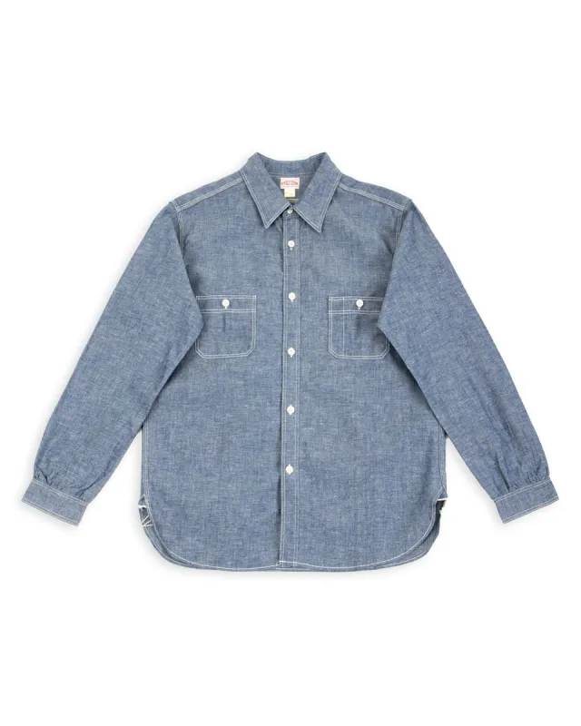 8HU Chambray Serviceman Work Shirt - Light Blue sold by Standard and Strange