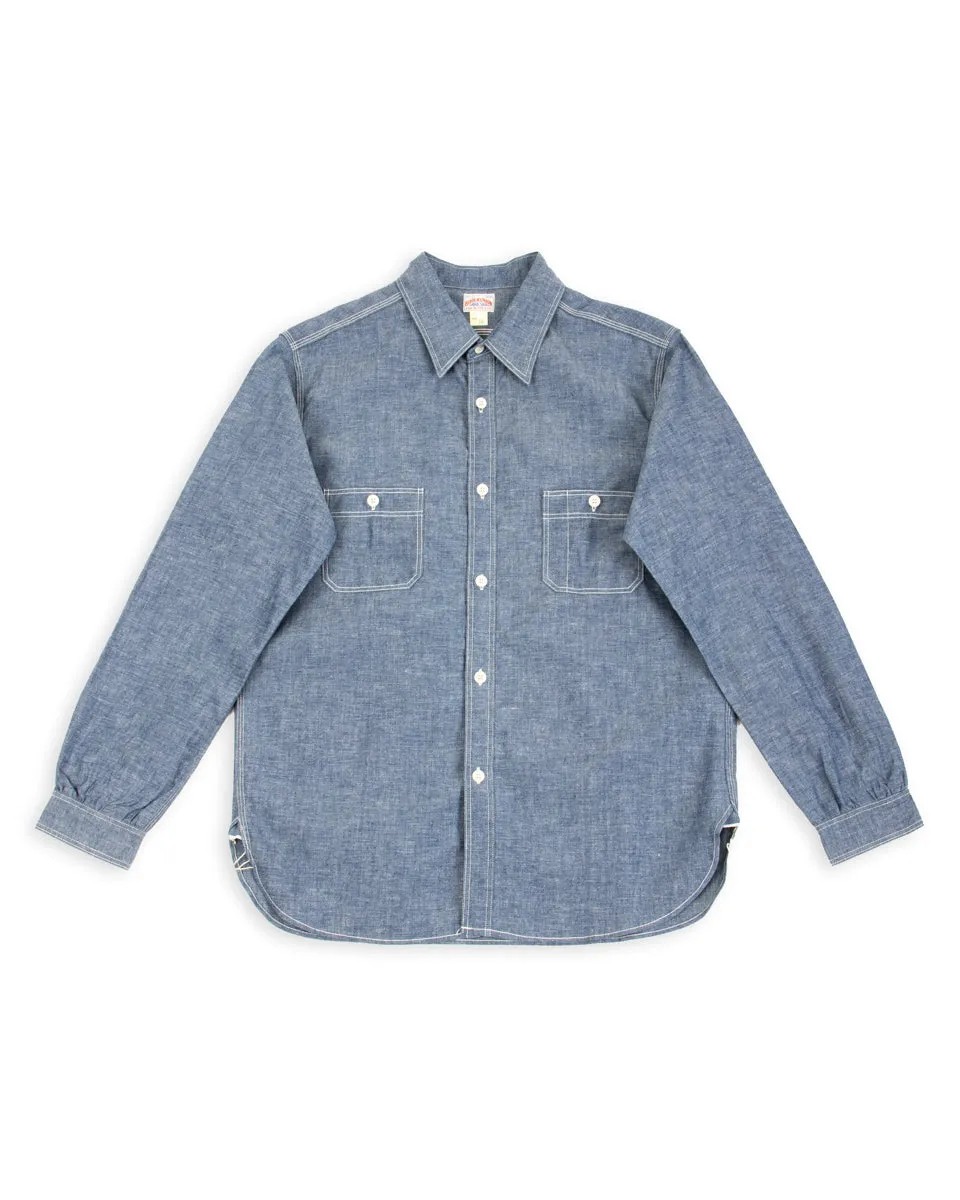 8HU Chambray Serviceman Work Shirt - Light Blue sold by Standard and Strange