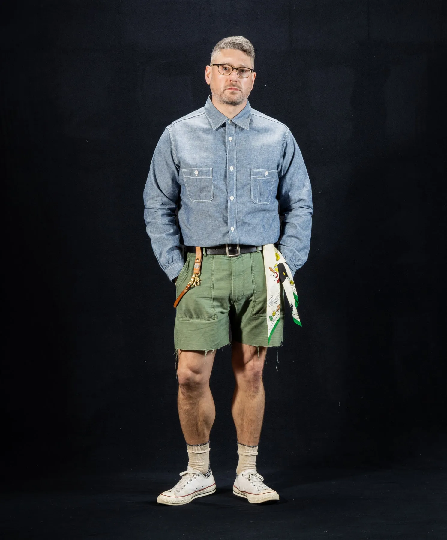 8HU Chambray Serviceman Work Shirt - Light Blue sold by Standard and Strange product image thumbnail 3