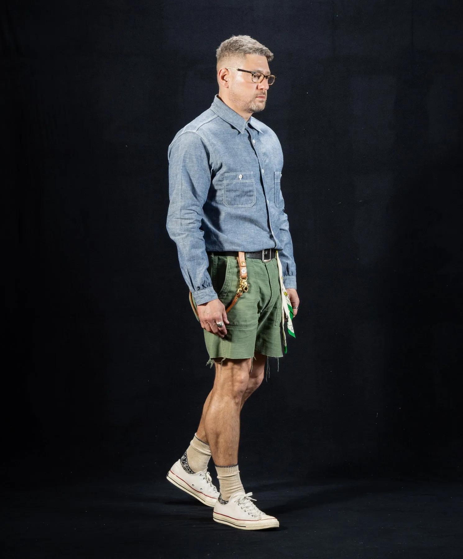 8HU Chambray Serviceman Work Shirt - Light Blue sold by Standard and Strange product image thumbnail 4