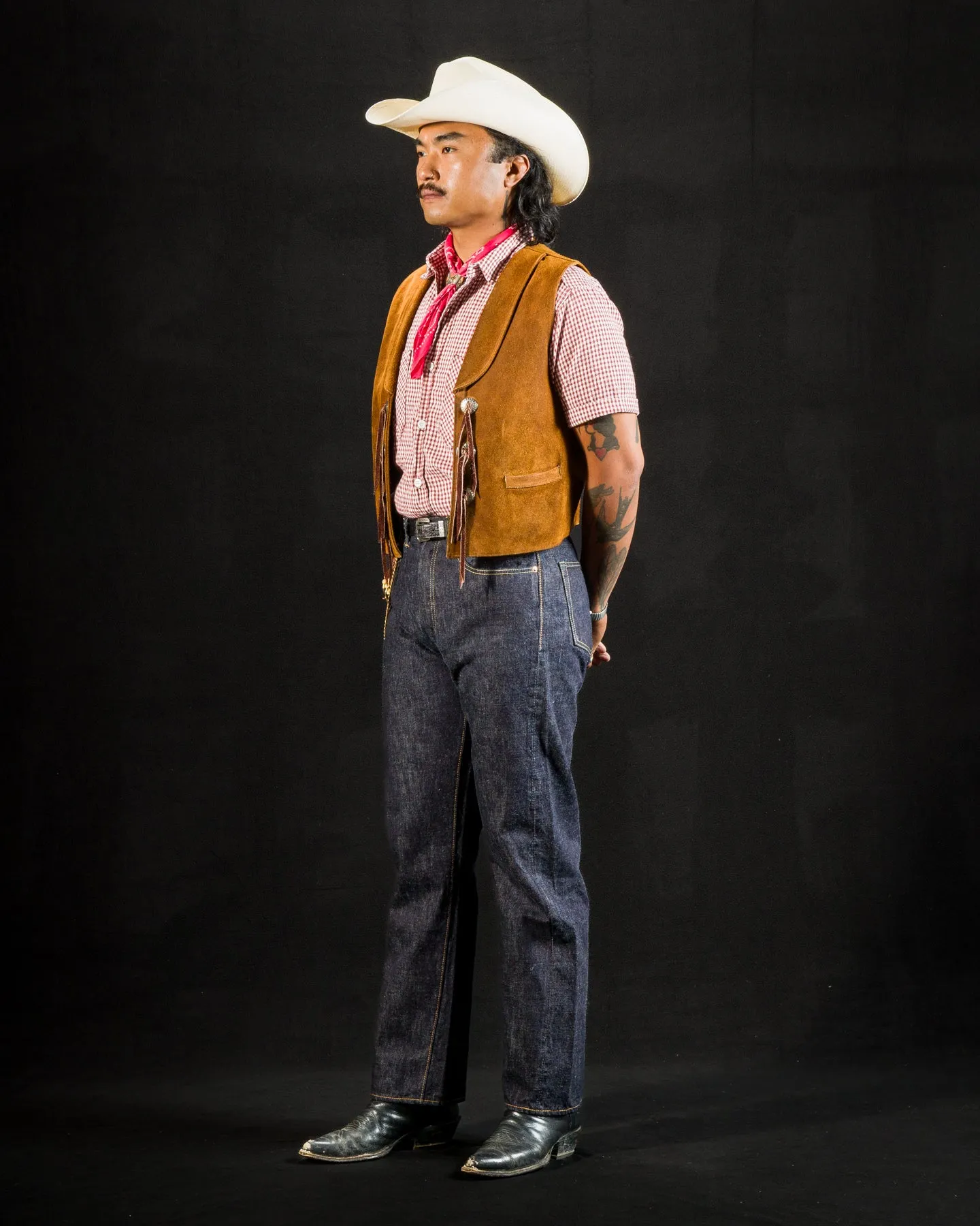 0105XXW - Wide Leg Heavy Ounce - One Wash Denim sold by Standard and Strange product image thumbnail 4