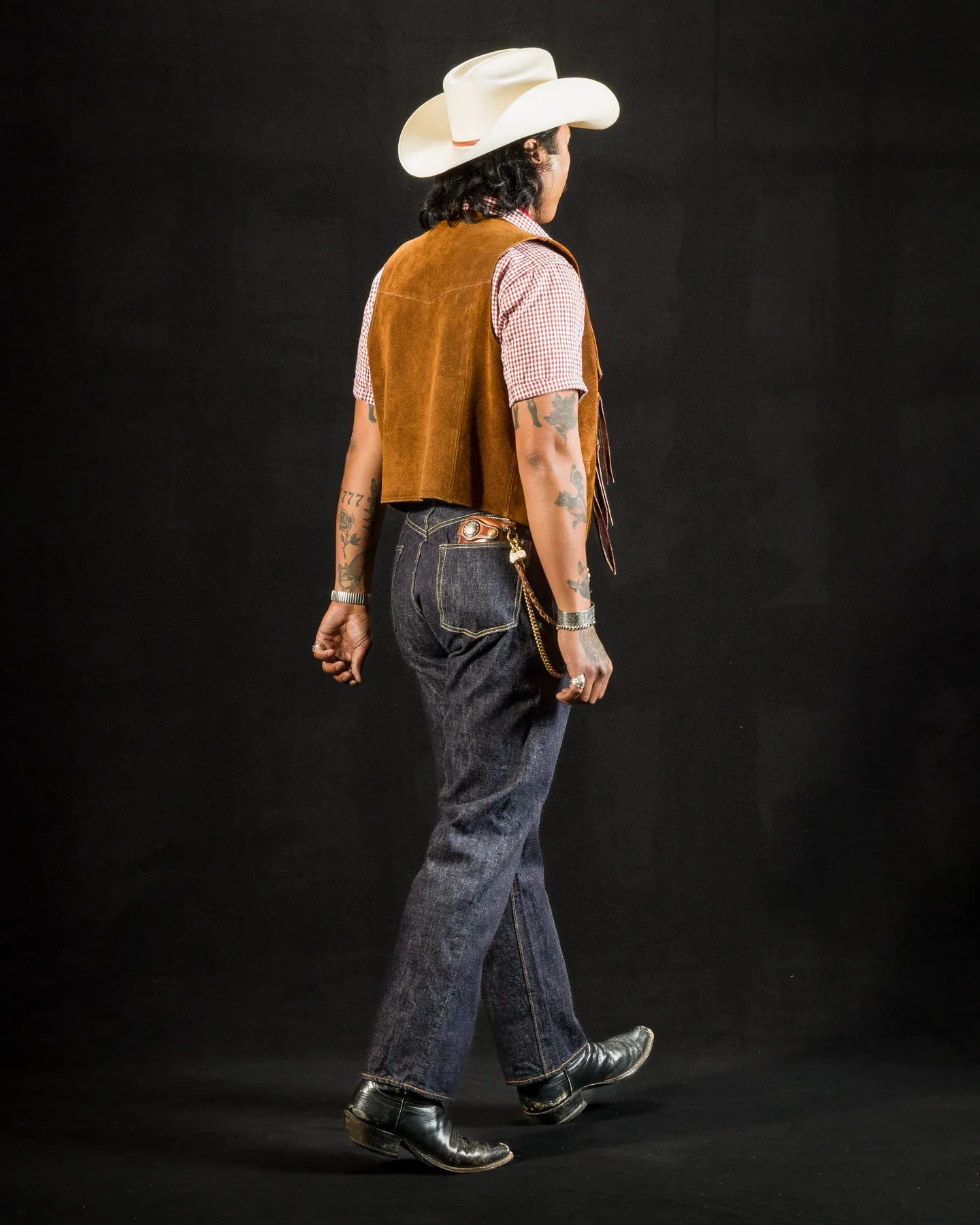 0105XXW - Wide Leg Heavy Ounce - One Wash Denim sold by Standard and Strange product image thumbnail 5