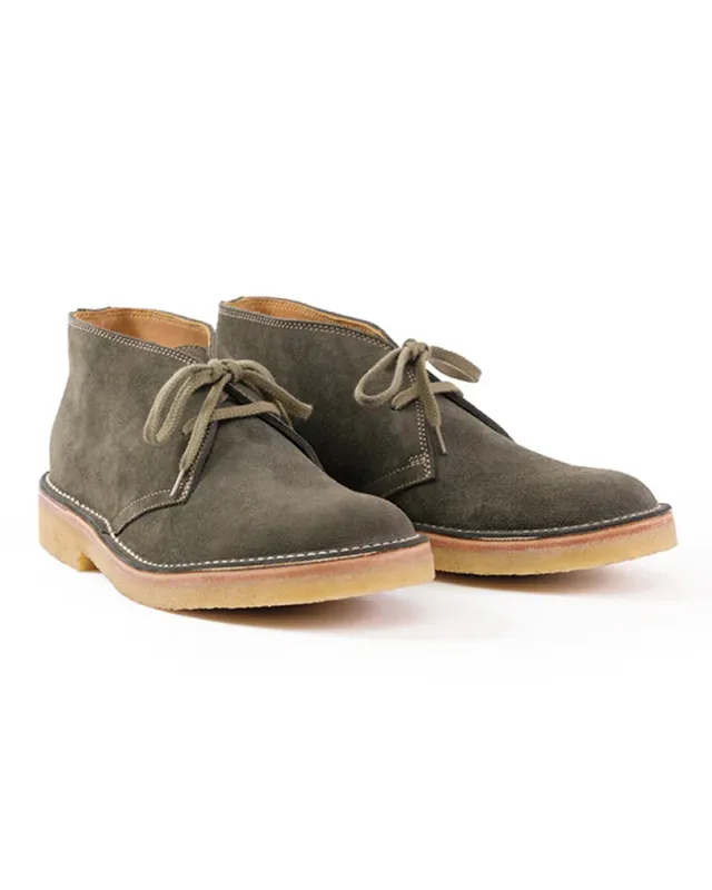 [Pre-order for Early Autumn 2026] Military Desert Boots - Olive Suede made by Standard and Strange