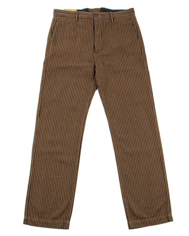 Western Pant - Brown Herringbone Dobby made by Freenote Cloth