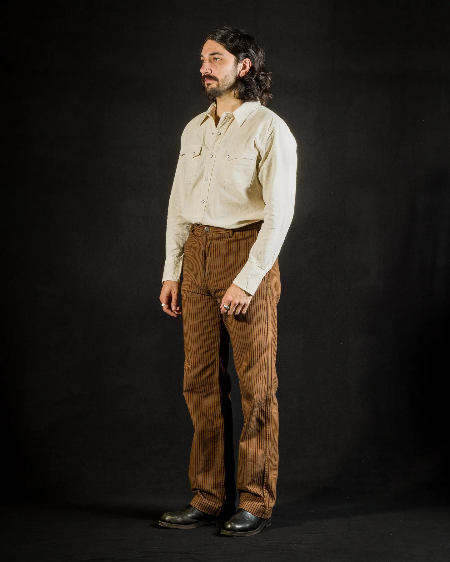 Western Pant - Brown Herringbone Dobby sold by Standard and Strange product image thumbnail 5