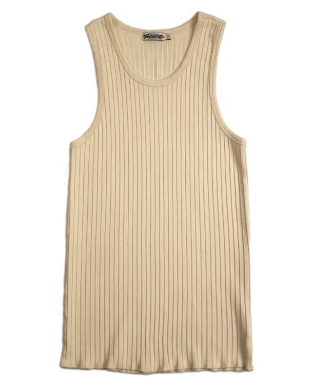 Ribbed Tank Top - Natural made by Freenote Cloth
