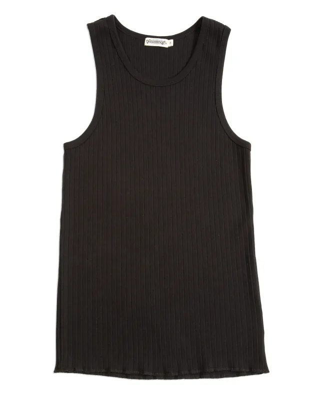 Ribbed Tank Top - Midnight made by Freenote Cloth