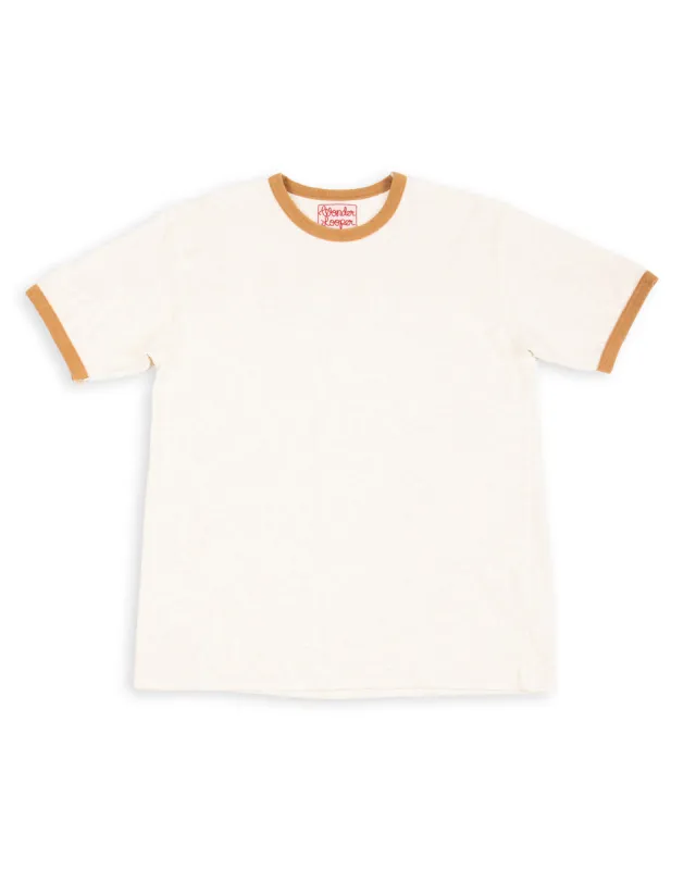 Recycled Cotton Foxfibre® Ringer Tee - Sand made by Wonder Looper