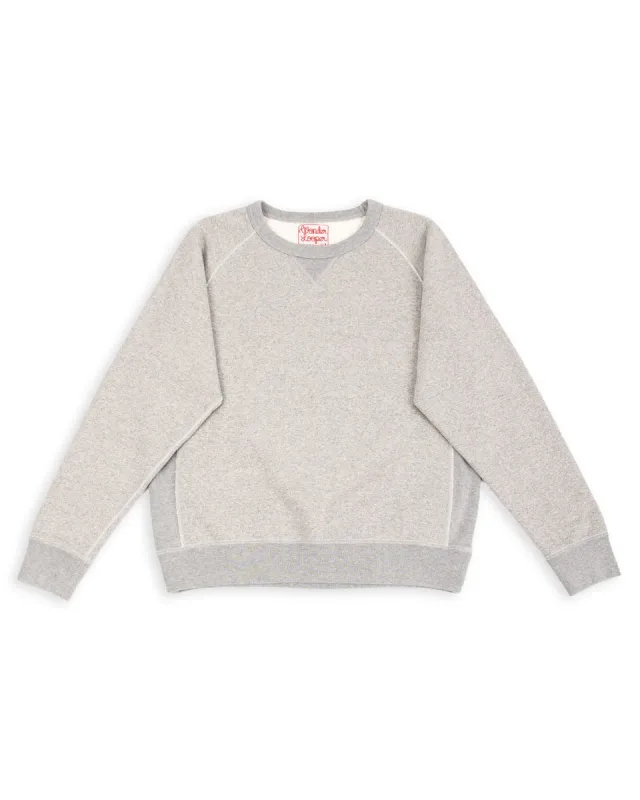 Super Looper French Terry Pullover Crewneck - Heather Grey made by Wonder Looper
