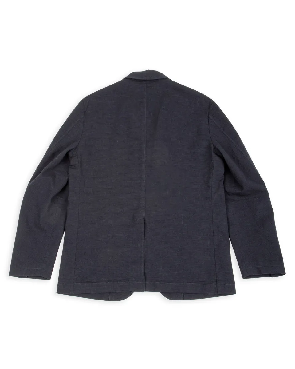 Horloger Blazer - Dark Blue Pinpoint Cotton/Linen sold by Standard and Strange product image thumbnail 2