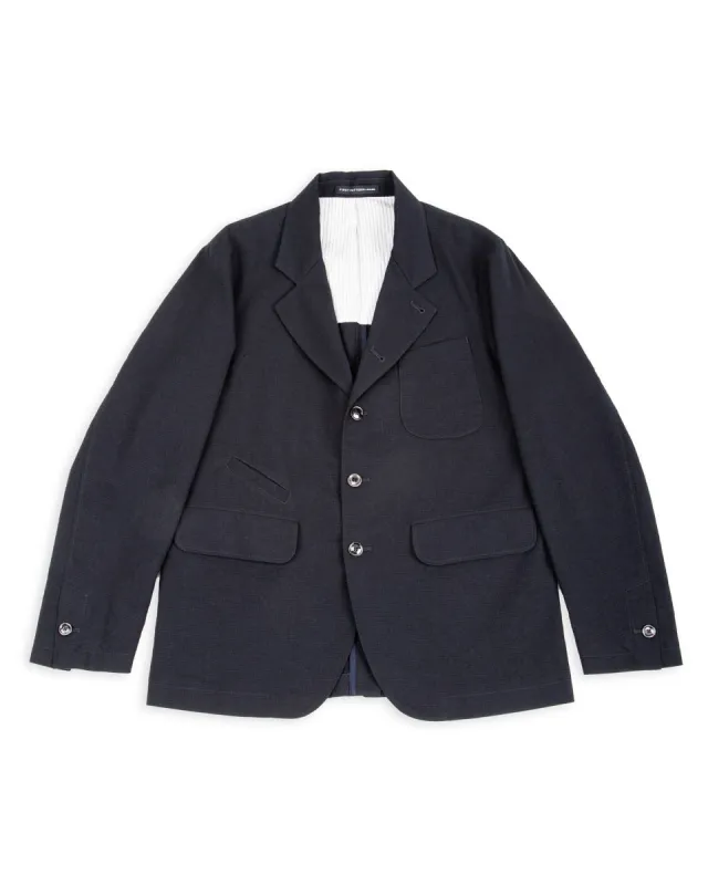 Horloger Blazer - Dark Blue Pinpoint Cotton/Linen made by Standard and Strange