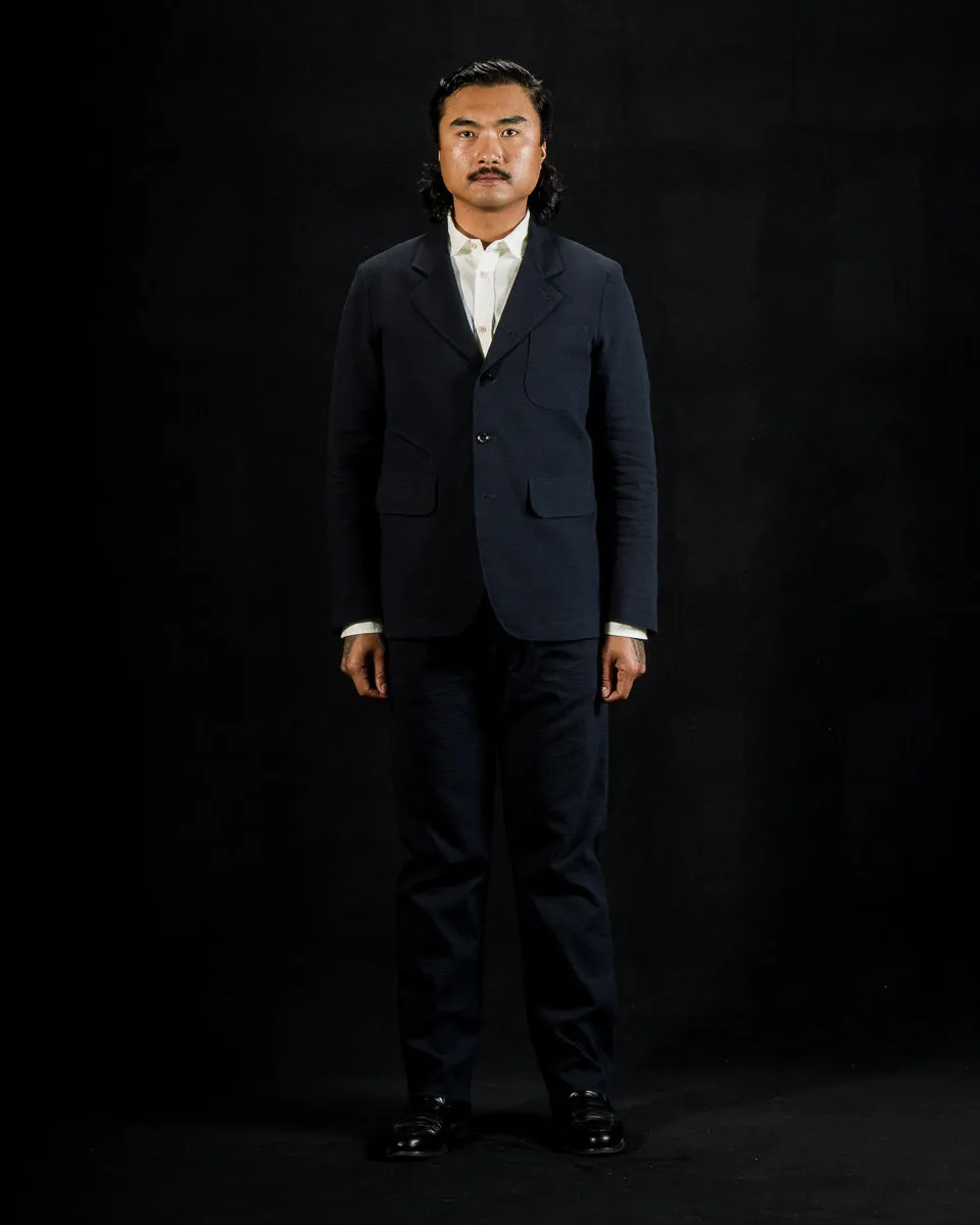 Horloger Blazer - Dark Blue Pinpoint Cotton/Linen sold by Standard and Strange product image thumbnail 3