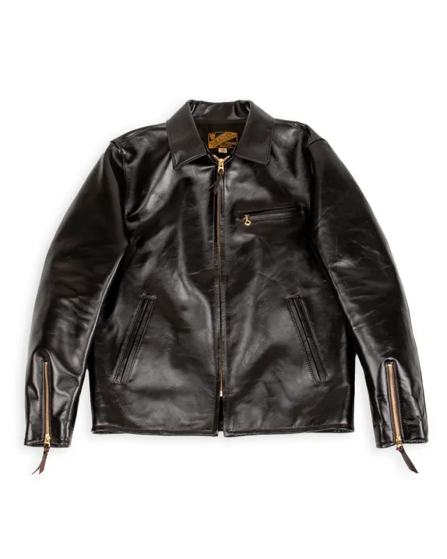 Lightweight Vintage Horsehide Single Riders Jacket (PR-65) - Black made by Y'2 Leather