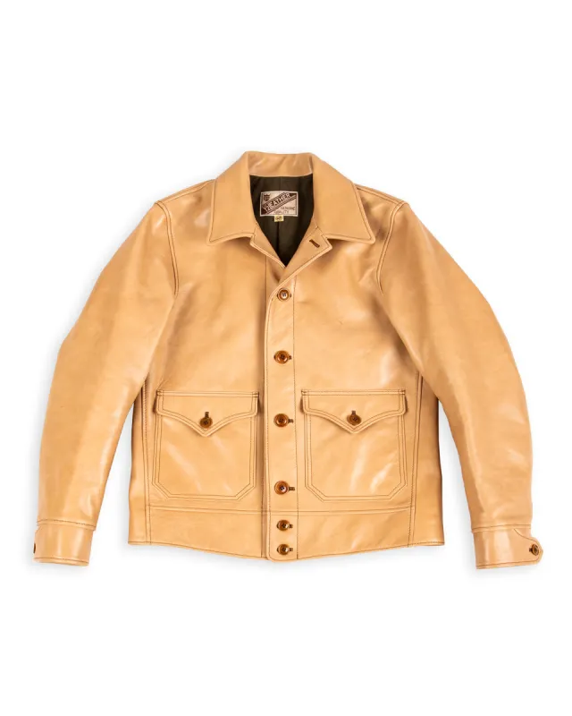 Kakishibu Persimmon Tanned Horsehide Cossack Jacket (KB-162) made by Y'2 Leather