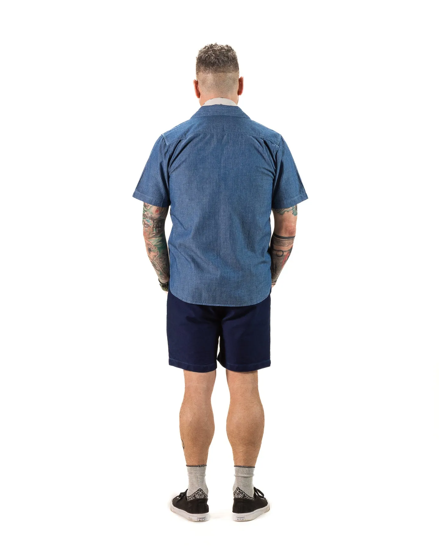 Dayton S/S Shirt - 5oz Blue Herringbone sold by Standard and Strange product image thumbnail 5