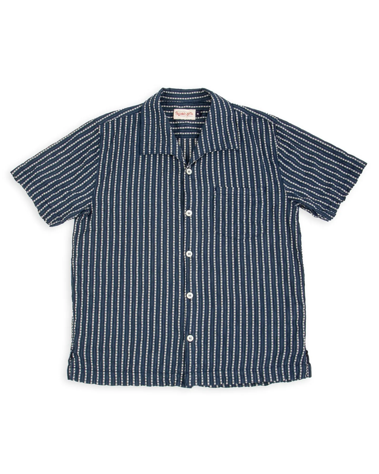 Cayucos S/S Shirt - Jacquard Navy sold by Standard and Strange