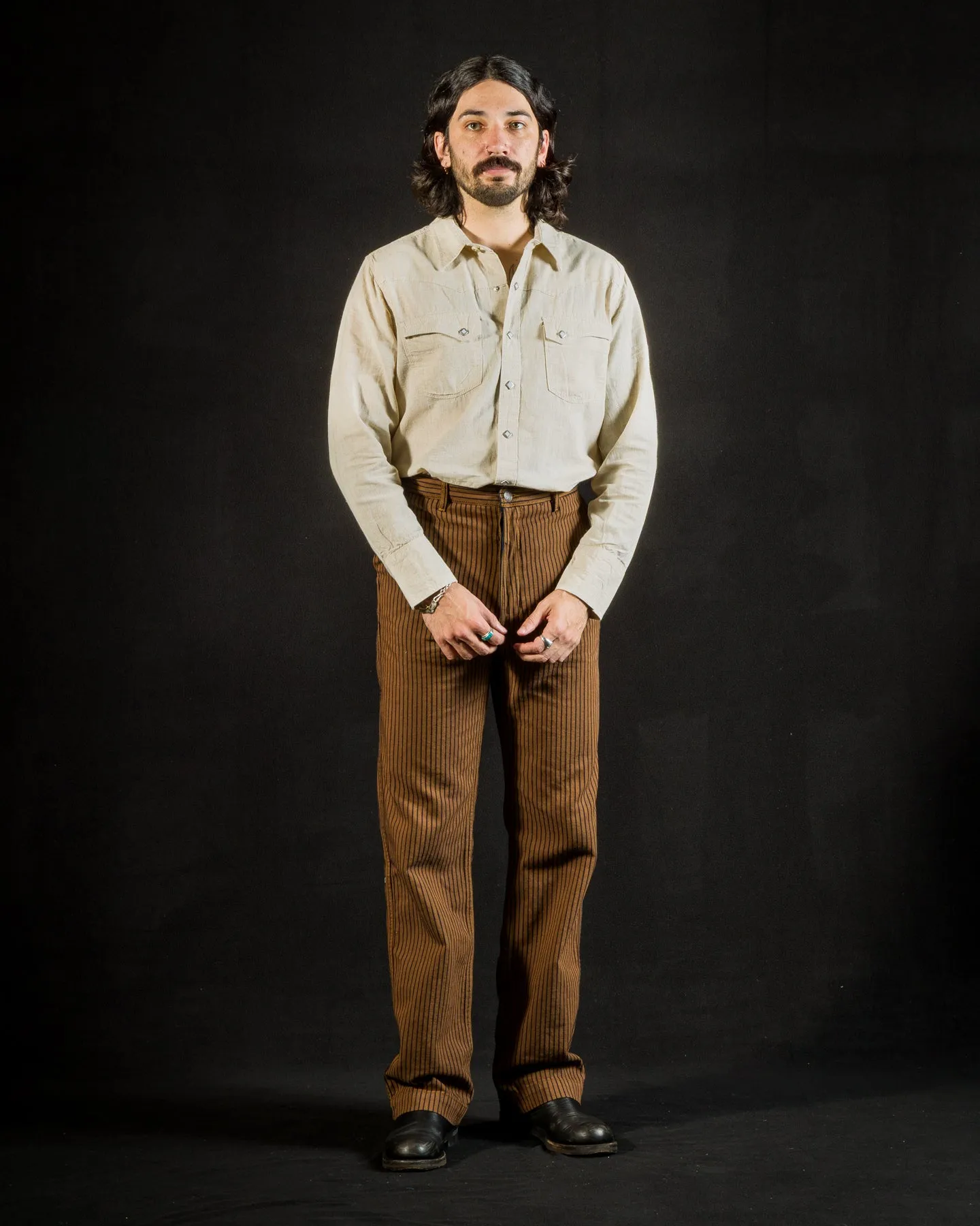 Calico Western Shirt - Sand sold by Standard and Strange product image thumbnail 3